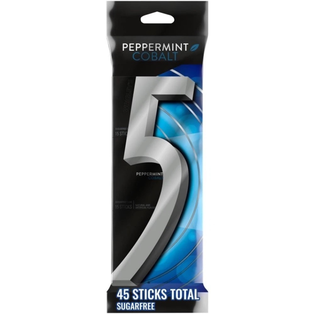 Peppermint Cobalt Sugarfree Gum - Black and Blue